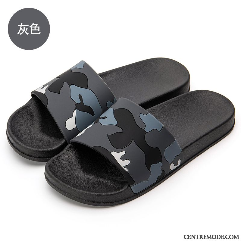 Chaussons Homme Tongs Chaussons Outwear Femme Fantaisie Été Semelle Épaisse Bleu