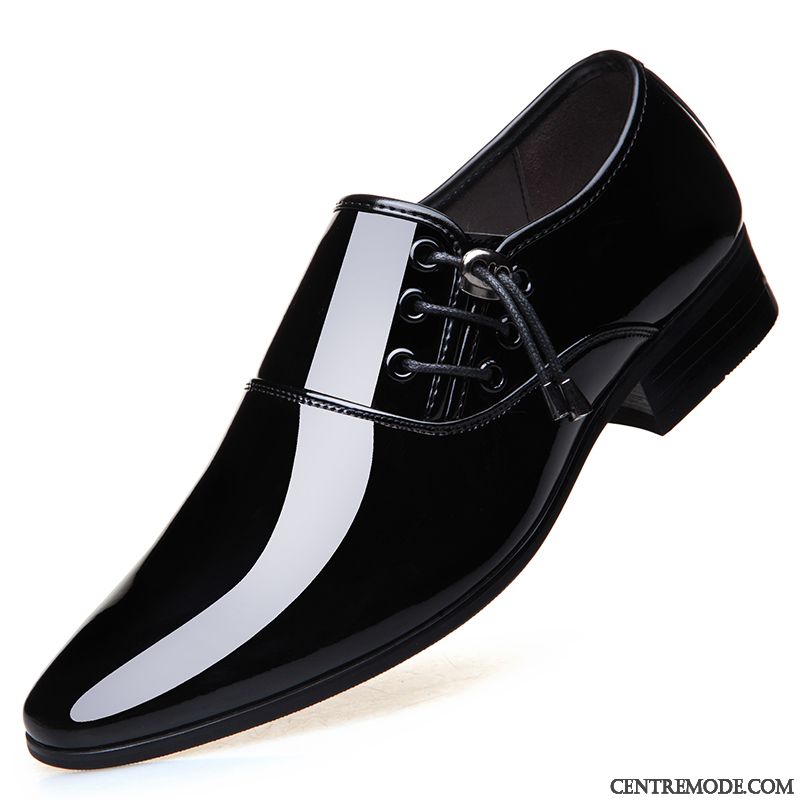 Derbies Homme Tous Les Assortis Tendance Décontractée Entreprise Cuir Véritable Jeunesse Noir