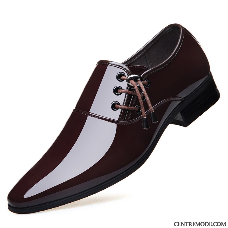 Derbies Homme Tous Les Assortis Tendance Décontractée Entreprise Cuir Véritable Jeunesse Noir